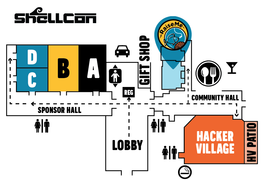 Map of ShellCon at the Crowne Plaza Hotel